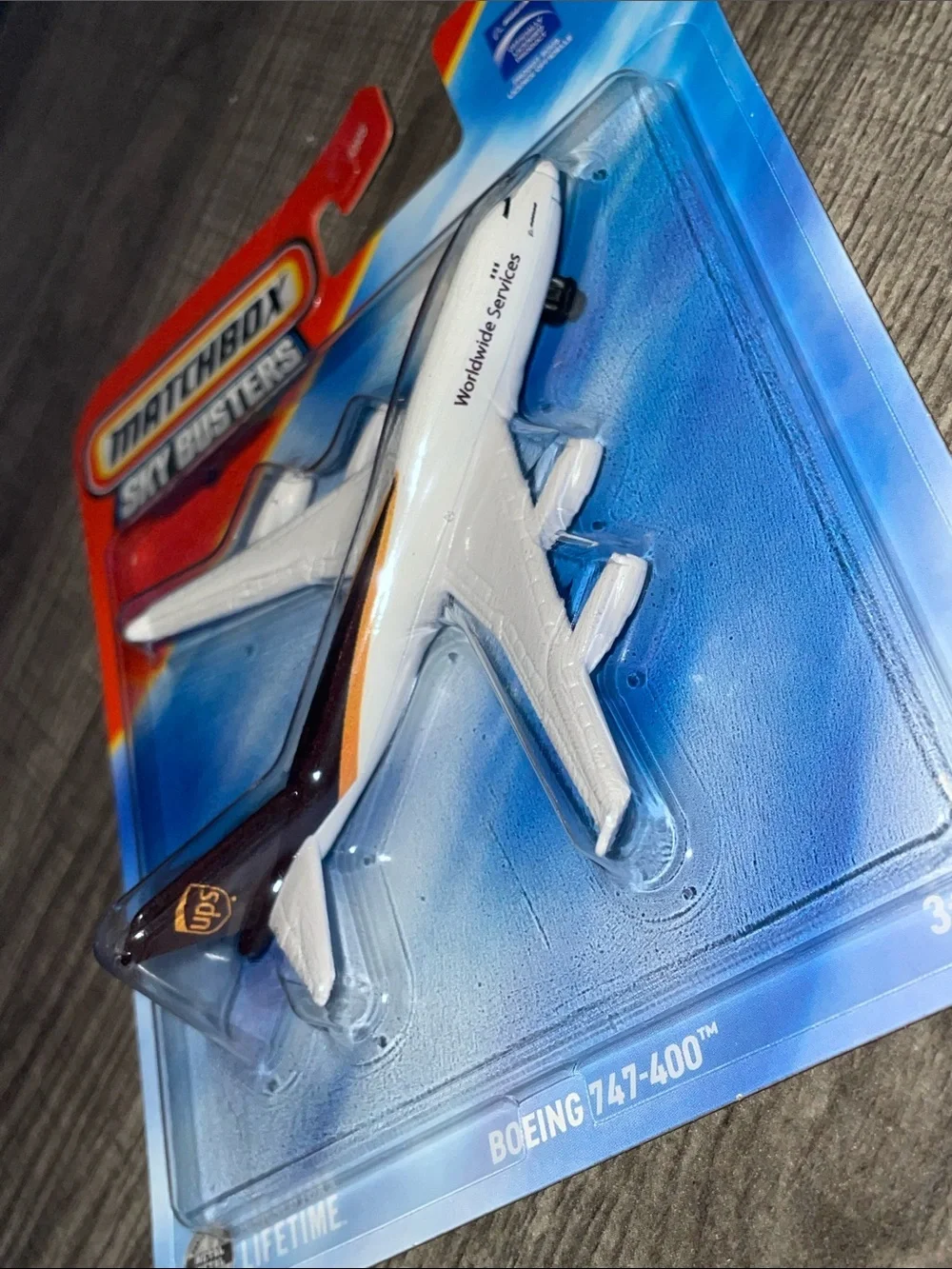 UPS 747 Matchbox Sky Busters Boeing 747-400 Toy Plane - White, Brown
